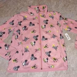Disney Minnie Mouse Fleece Jacket New 