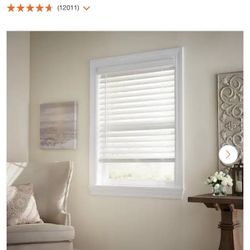 White Cordless Room Darkening 2.5 in. Premium Faux Wood Blind for Window - 54 in. W x 48 in. L