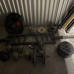 Standard Weights Olympic Plate And Multi Grip Bar