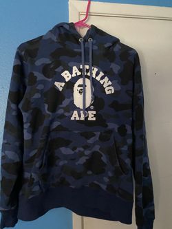 BAPE Online Exclusive Color Camo College Pullover Hoodie 'Navy'