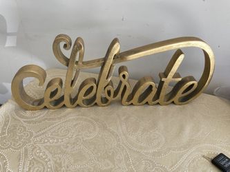 Heavy Gold Celebrate Wording