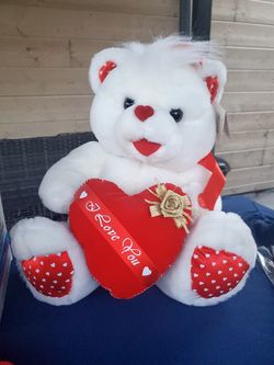 16 Inch White Teddy Bear