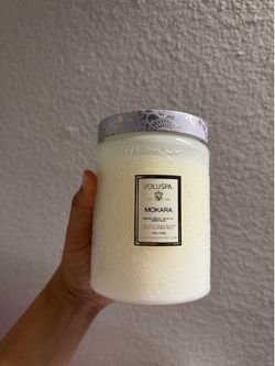 MOKARA ORCHID Voluspa Mokara large embossed glass jar candle from the Japonica collection