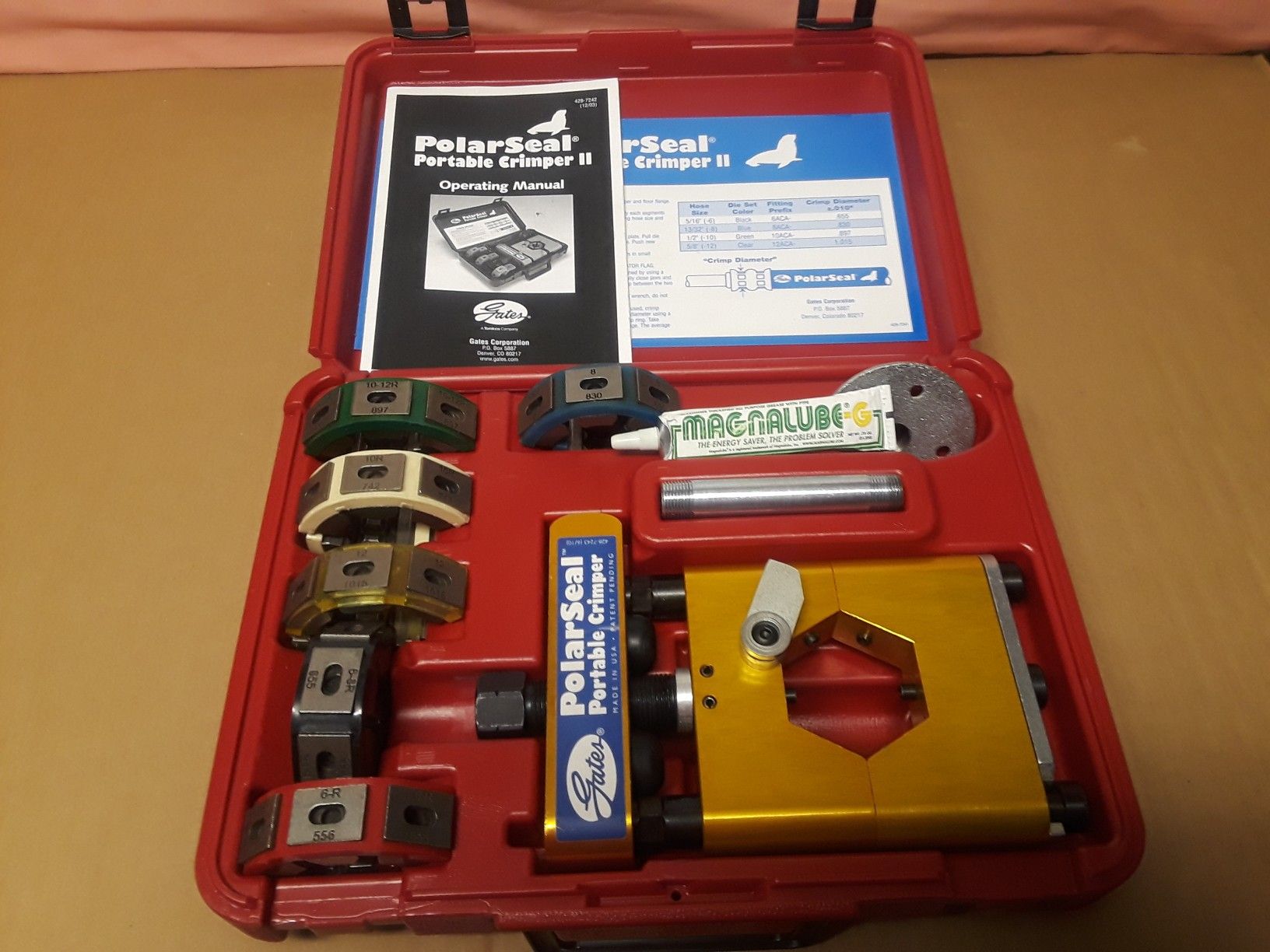 AC hose crimper GATES polarseal portable crimper