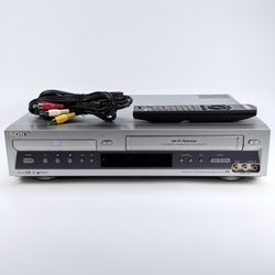 Sony SLV-D100 DVD VCR Combo VHS Recorder Hi-Fi Stereo With Remote & RCA Cables