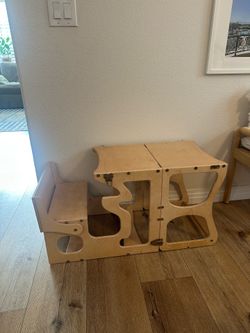 Montessori Learning Tower / Convertible Table & Chair