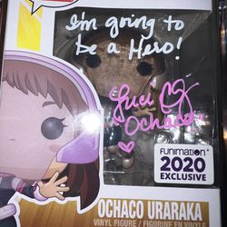 Ochaco Uraraka Funimation 2020 Exclusive Funko Pop Signed