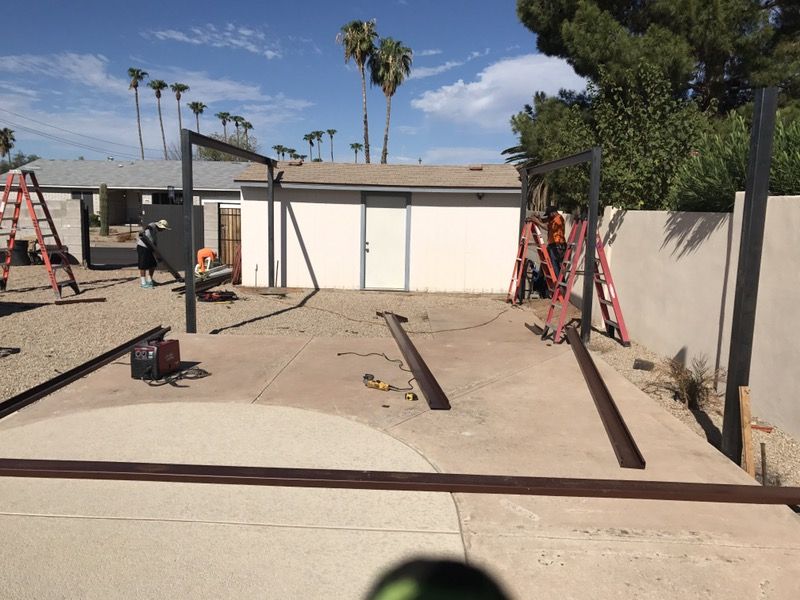 Carport porch patio driveway shade structure