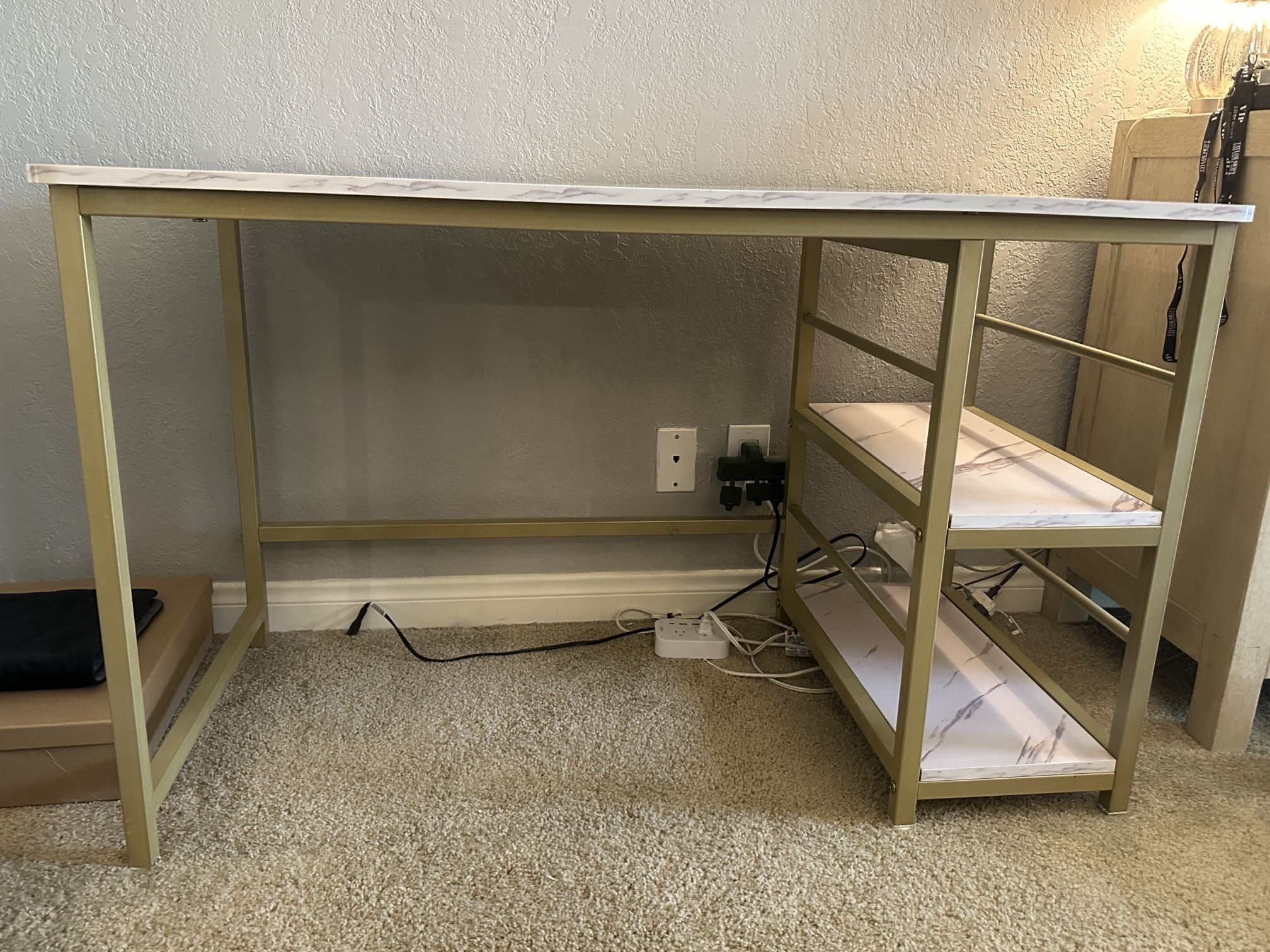 Wayfair- Marble Effect Workstation Desk