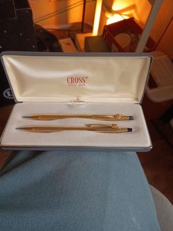 Cross gold pen set