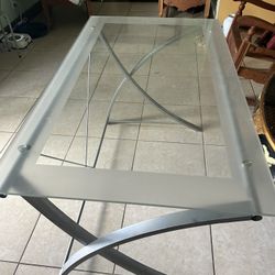Clear Glass Office Desk
