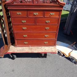 Carved Vintage Dresser