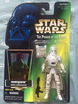Snowtrooper holographic card Star Wars The Power of the Force action figure