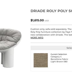 Driade Roly Poly Chair Cushion Sofa (Off White Color)