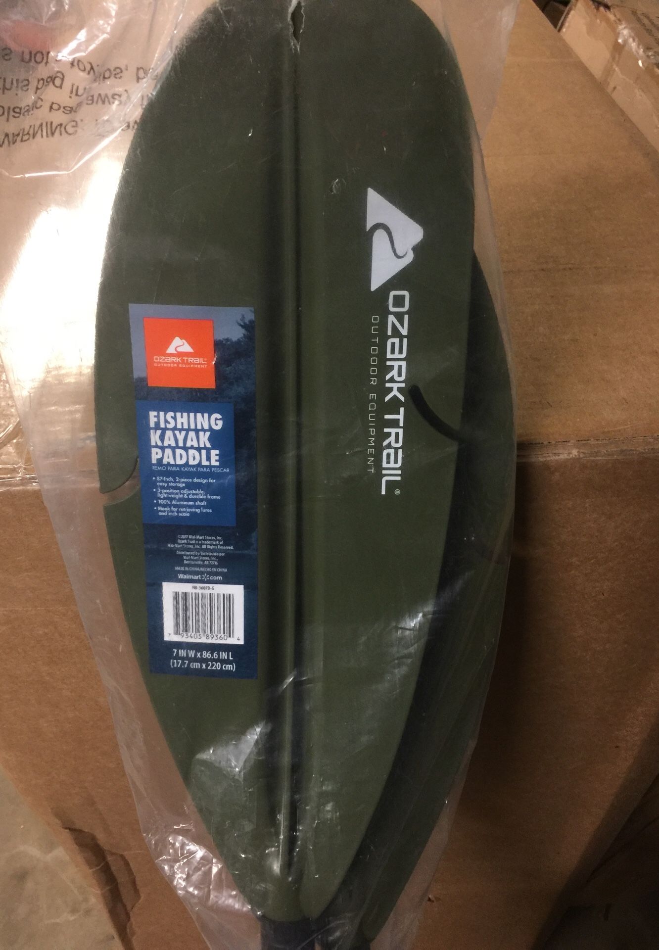 Brand new green fishing kayak