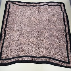 Rubi Pink Black Polka Dot Square Scarf