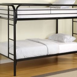 Black Twin Metal Bunk Bed