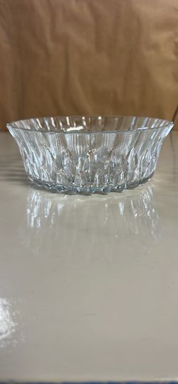 Soviet USSR LARGE Glass Bowl, Vintage Glass Dish, Antique glass, Retro bowl