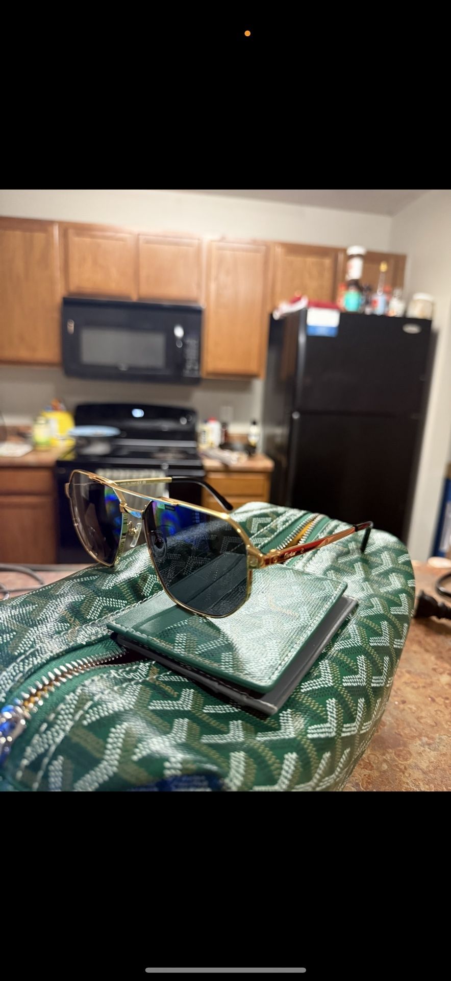 Santos de Cartier Men’s Sunglasses with Cartier Box And Case With Cartier Microfiber Cloth