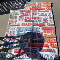 NFL Blanket Old School All Teams