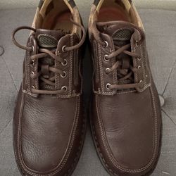 Brown Clark’s 1825; Unstructured Leather Oxford Casual Shoes 