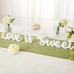 Charming "Love Is Sweet" White PVC Sign