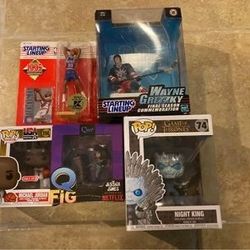Action figure / Funko Pop lot w Jordan, Gretzky