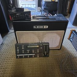Line 6 Amplifi TT Amp, FBV Shortboard Pedal And Flextone III Amp Combo