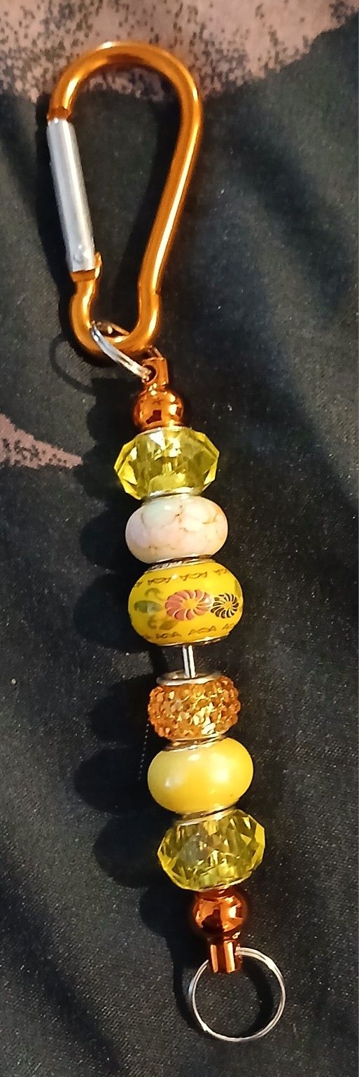 Murano Glass Keychain (Yellow)