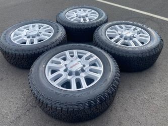 Factory 20” GMC 8 lug 2500 Sierra rims & tires ~ new tread 100% ~ 2011 to 2026 models