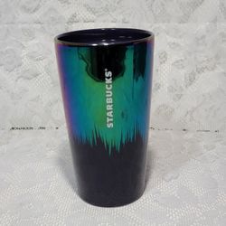 2020 Starbucks Holiday Iridescent Ceramic Tumbler Cup Rainbow Aurora Borealis