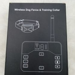 Wireless Dog Fence & Training Collar. 