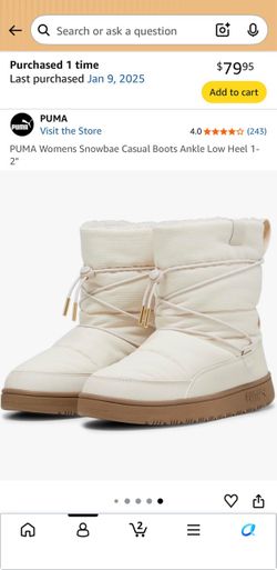 Puma Snowbae Snow Boots - Women’s size 9.5