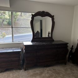 Dresser/Nightstand/King-Sized Bedframe