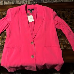 Shocking pink  Blazer From Forever 21  Sz S  New With Tag 