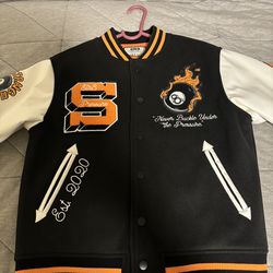 Straight Pressure varsity jacket