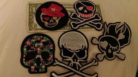 New skull patches iron on