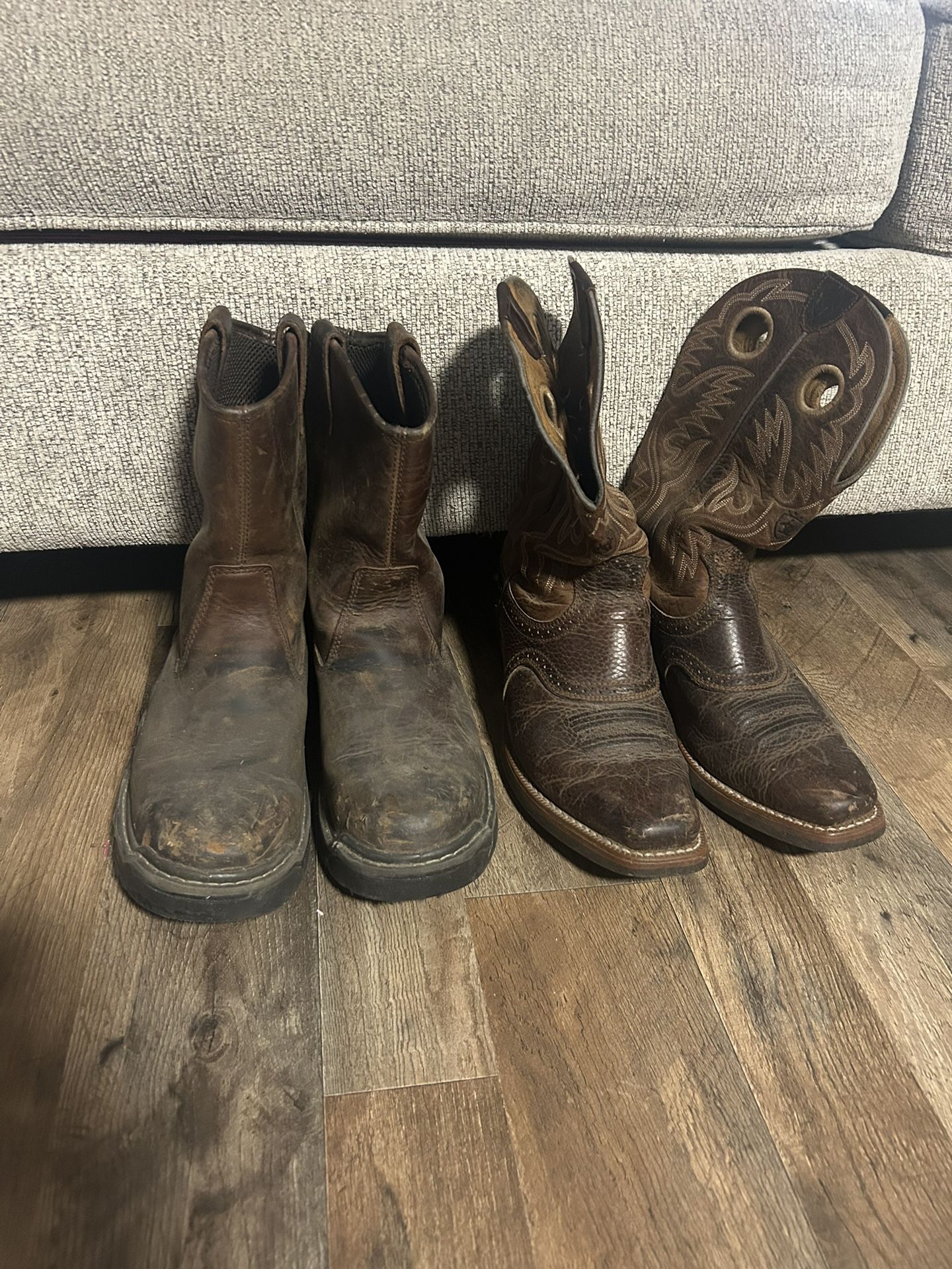 work boots and boots