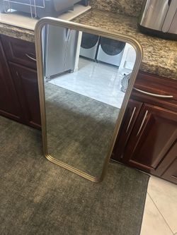 NEW 20"x40" Decorative Molding Rectangular Wall Mirror Antique Brass - Hearth & Hand™ with Magnoli