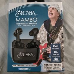 Santana Wireless Earbuds W/Charging Case - New