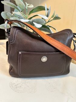 • 🤎 Vintage Coach Chelsea Soft Pebble Leather Shoulder Bag in Espresso Brown
