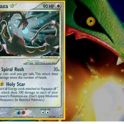Rare Black Rayquaza Pokemon Card