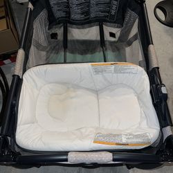 Baby playpen and changing table