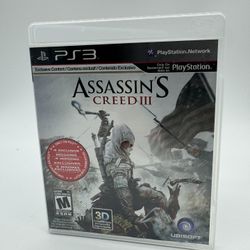 Assassin's Creed 3 (Sony PlayStation 3 - PS3) Complete CIB & Tested
