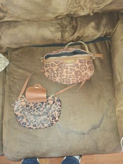 Leopard fanny and small purse