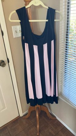 Flirty Black And Pink Stripe Dress