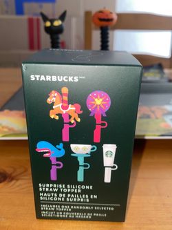 Starbucks Surprise Silicone Straw Topper New!