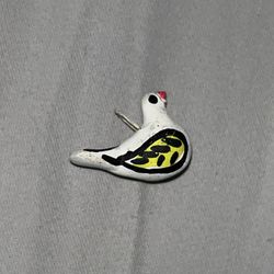 vintage Mexican Tonala hand-painted pottery bird figurine Vintage B099