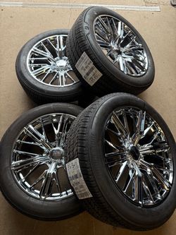 6x139.7 - 22” - ZL1 RIMS - GMC CHEVY CADILLAC WHEELS - CHROME - NEW