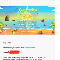 1 Sun Soaked ticket